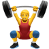 🏋️‍♂️ man lifting weights display on Apple